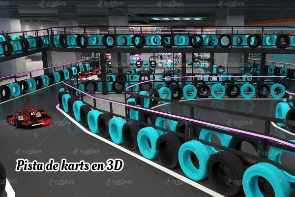 Diseño e instalación de pistas 3D de karting de gasolina